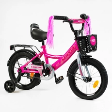 Дитячий велосипед 14 Corso «MAXIS» CL-14923 рожево-чорний