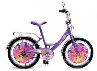 Дитячий велосипед 16 Mustang «ПРИНЦЕСА» 008 фіолетовий (+кошик сітка малий) ◯