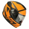 Мото шолом F2 М65 (S 55/56) Neon orange, чорно-помаранчевий, матовий  з захистом бороди