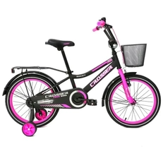 Дитячий велосипед 16 Crosser «ROCKY» 012 чорно-рожевий (+кошик сітка середній) []