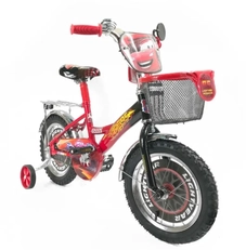 Дитячий велосипед 18 Mustang «ТАЧКИ» 007 червоний (+кошик сітка великий) ◯