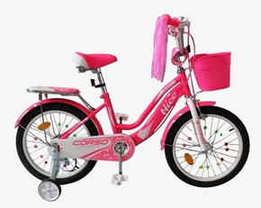 Дитячий велосипед 18 Corso «NICE» NC-18600 яскраво-рожевий
