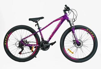 Велосипед 26 AL Corso «BLADE» BL-26339 алюміній 13", (к-т SHIMANO) фіолетово-чорний