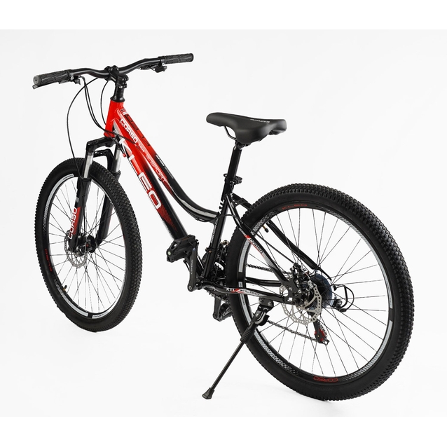 Велосипед 26 ST Corso «KLEO» KL-26011 сталь 15", (к-т Saiguan) червоно-чорний фото westvelo.com