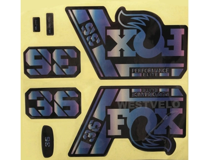 Наклейки на вилку. FOX "прінт 23"