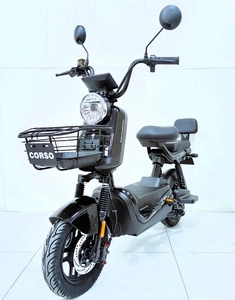 Електроскутер Corso «RAVEN» RN-283324 двигун 800W, акумулятор 60V/20Ah графеновий, чорний, колеса 10" + 1 ящик. акум