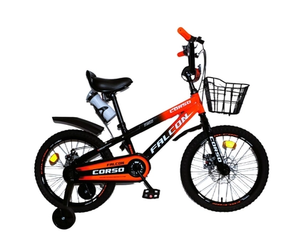 Дитячий велосипед 18 ST Corso «FALCON» FC-18514 дискові гальма, чорно-червоний