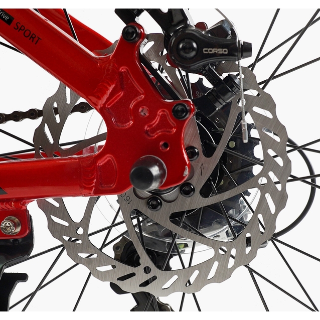 Велосипед 27.5 AL Corso «KORD» KD-02487 алюміній 15.5", (к-т SHIMANO) червоно-срібний фото westvelo.com