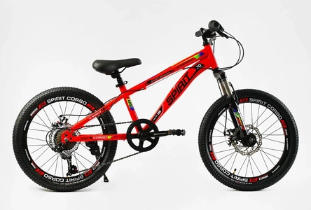 Велосипед 20 ST Corso «SPIRIT» TK 20697 сталь 12", (к-т SHIMANO) червоний