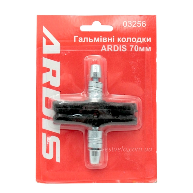 Колодки гальмівні V-brake ARDIS, L-70 мм фото westvelo.com