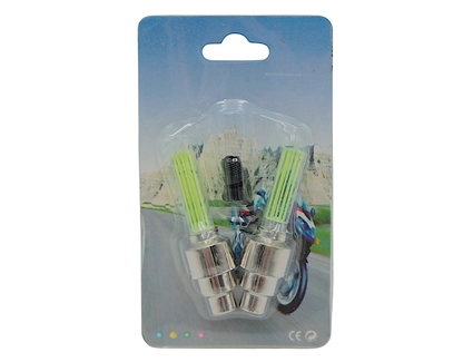 Мигалка-ковпачок на ніпель колеса прозора (жовті) FireFly