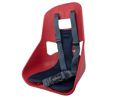 Крісло дитяче, пластик, на пряму раму, з спинкою, червоне