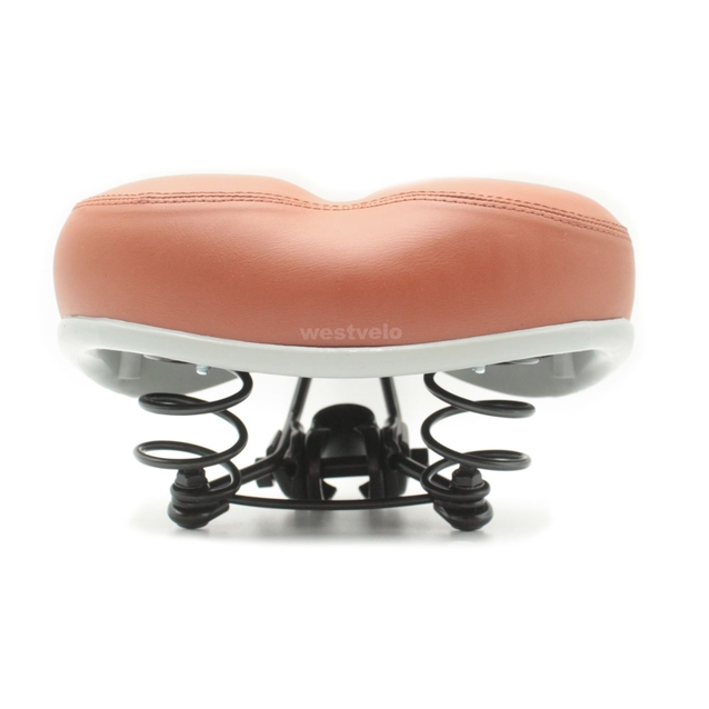 Сідло на пружинах коричневе широке фото westvelo.com