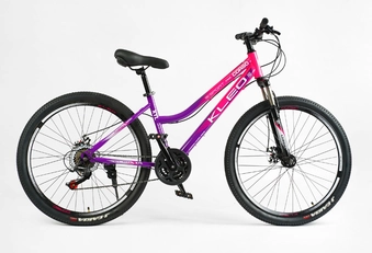Велосипед 26 ST Corso «KLEO» KL-26157 сталь 15", (к-т Saiguan) рожево-фіолетовий