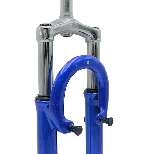 Вилка 24 аморт. різьб Ø25.4mm V-brake + disk, L-210mm р.з L-100mm синя фото westvelo.com