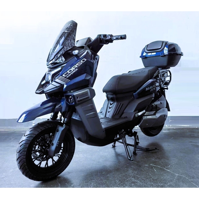 Електроскутер Corso «MAVERICK RS» MR-603456, двигун 2999W, акумулятор 72V/50Ah літій-залізо-фосфатний, синій, колеса 12" фото westvelo.com