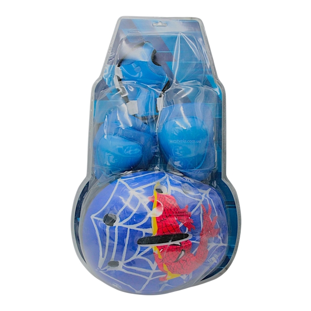 Комплект дитячого захисту, на блістері, (072) Spider-Man, з шоломом фото westvelo.com