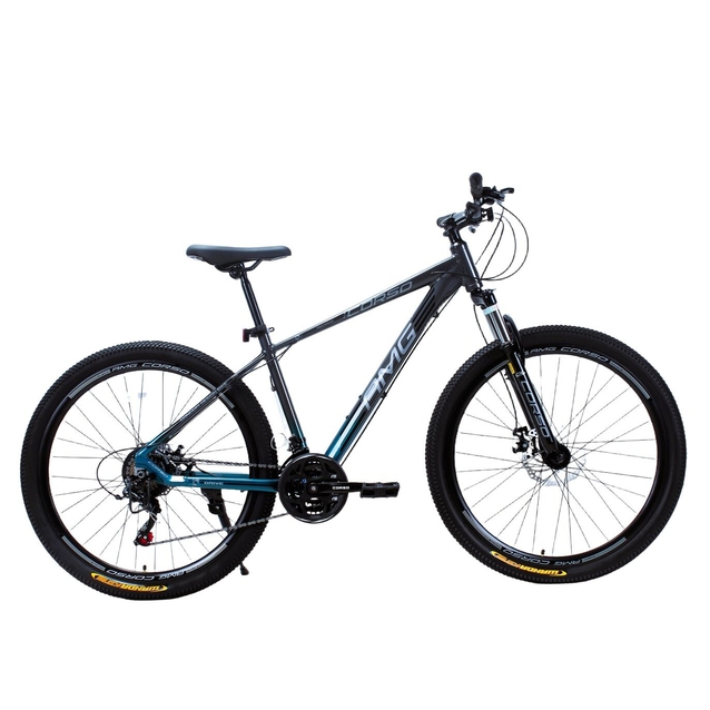 Велосипед 27.5 AL Corso «AMG» MG-27843 алюміній 17", (к-т SHIMANO) графітово-синій фото westvelo.com