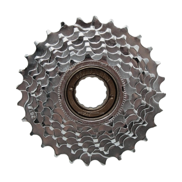 Зірка задня різьбова 7-рик нікель (14-28T) фото westvelo.com