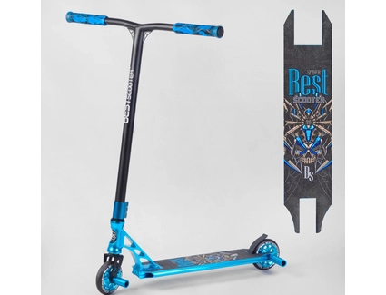 Самокат трюковий Best Scooter «SPIDER» 53480 синій, HIC-система, пеги, AL диск та дека, колеса PU Ø110mm, ширина керма - 60 см