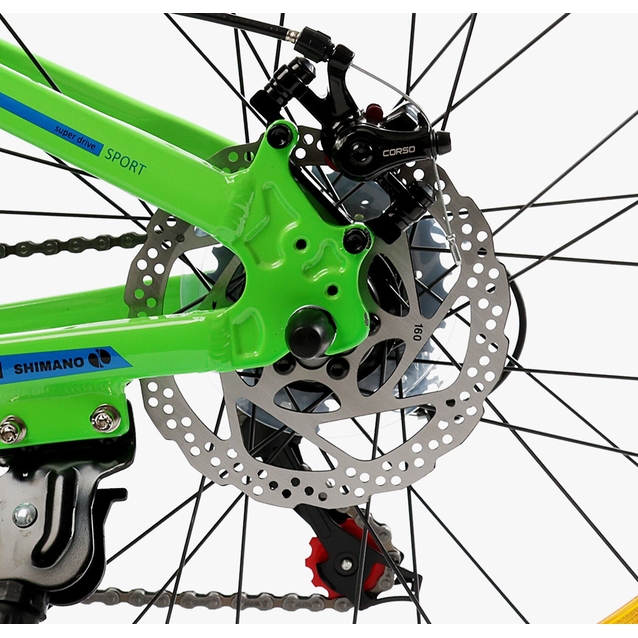 Велосипед 26 AL Corso «KORD» KD-91092 алюміній 13", (к-т SHIMANO) салатовий фото westvelo.com