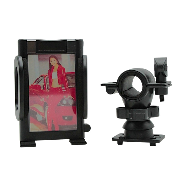 Тримач для телефону пластик, регульований фото westvelo.com