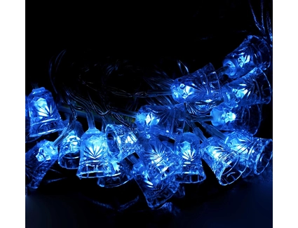 Гірлянда 2.95 м, 20 ліхтариків, «Дзвоники» на батарейках, жовте світло, 2 режими (C 61488)