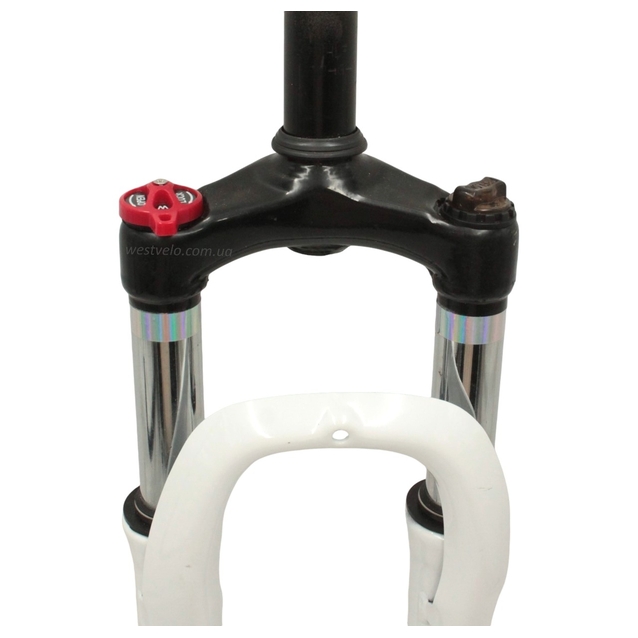 Вилка 27.5 аморт. безрізьб CORSO, біла, disk, локаут, шток Ø28.6 L-205mm фото westvelo.com