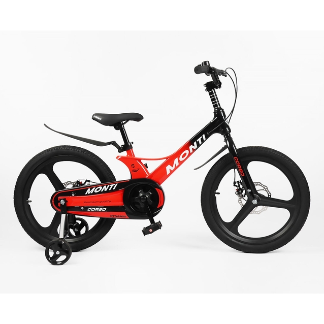 Дитячий велосипед 20 MG Corso «MONTI» MT-20510, магнієва рама, чорно-червоний фото westvelo.com