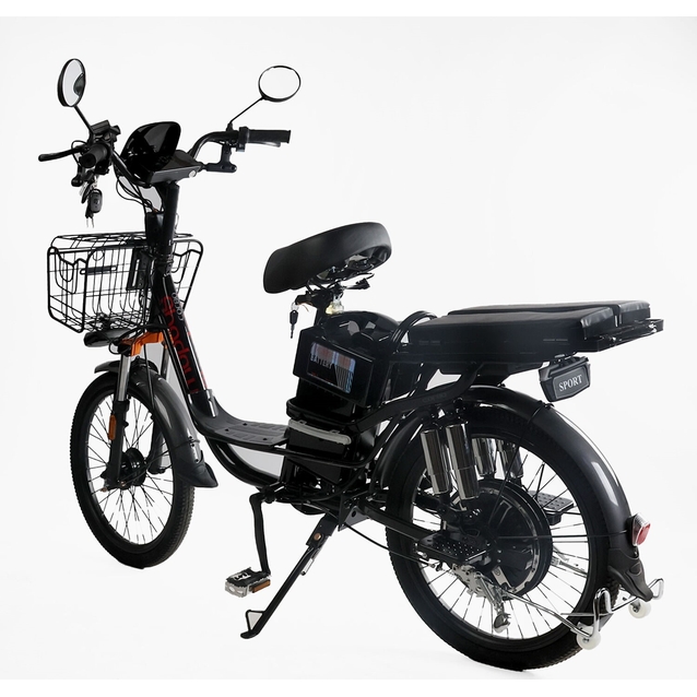 Електровелосипед 22 ST Corso «SHADOW» SH-9038-7 сталь, двигун 500W, акумулятор 48V20Ah літієвий, чорно-червоний фото westvelo.com