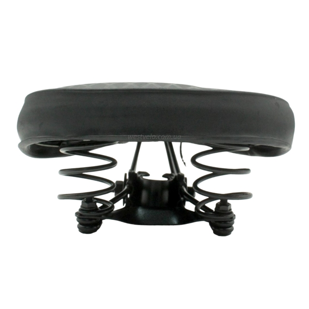 Сідло на пружинах металева основа, чорне 2 фото westvelo.com