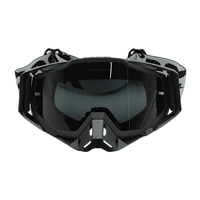 Мото окуляри Кросс-ендуро 100% 109-1-12, чорні, тонований візор (class B) фото westvelo.com