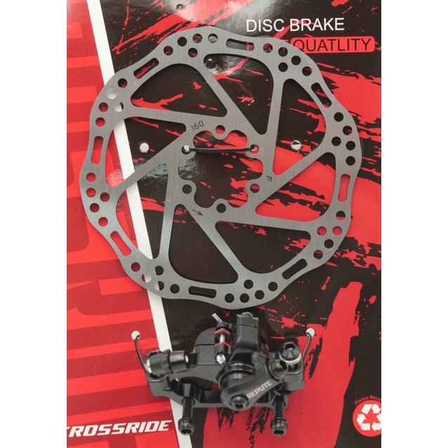 Дискові гальма: (передні) супорт REPUTE DSC310 (CROSSRIDE) F160/R140 + диск 160 + болти фото westvelo.com