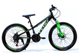 Велосипед 24 AL Corso «FENIX» FX-24819 алюміній 11", (к-т SunRun) чорно-салатовий фото westvelo.com