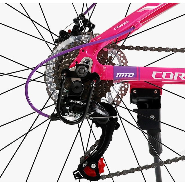 Велосипед 26 AL Corso «MERCURY» MR-26237 алюміній 13", (к-т SHIMANO) рожевий фото westvelo.com