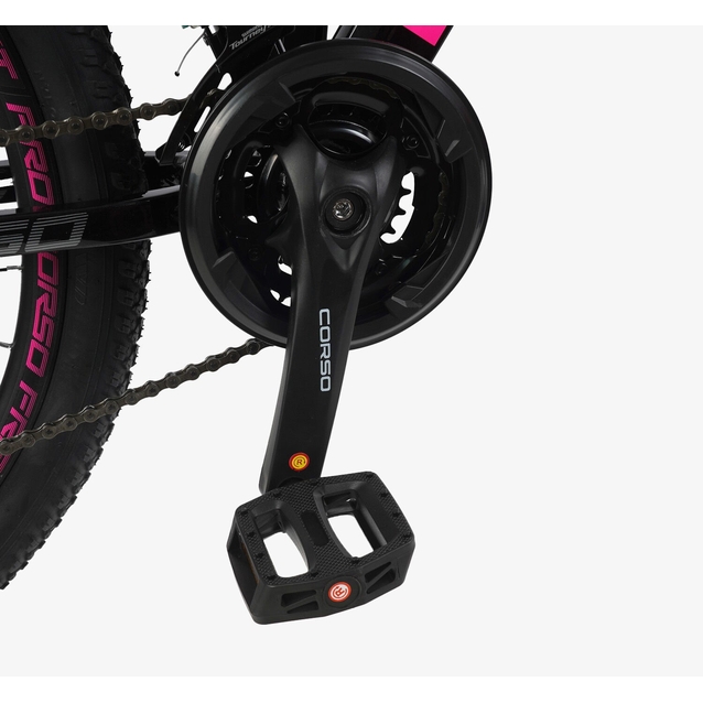 Велосипед 26 AL Corso «NEXT» NX-26368 алюміній 15", (к-т SHIMANO) чорно-рожевий фото westvelo.com
