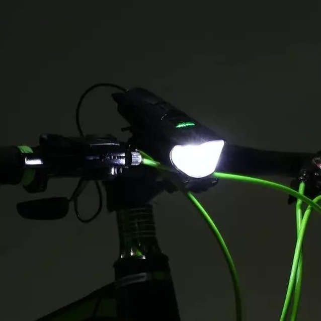 Фара usb + сигнал + компютер FY-317 (1500 mAh) фото westvelo.com