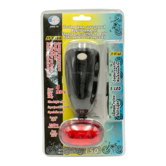 Фара + мигалка на батарейках JY-816A фото westvelo.com