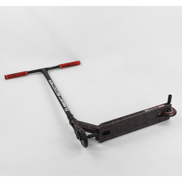 Самокат трюковий Best Scooter «CRASH» 67839 чорно-червоний, HIC-система, пеги, AL диск та дека, колеса PU Ø110mm, ширина керма - 57 см фото westvelo.com
