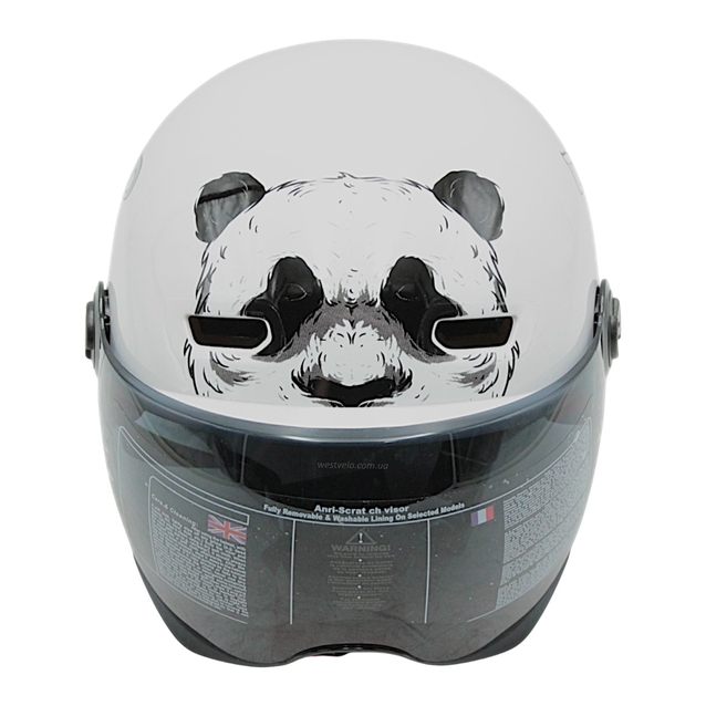 Мото шолом підлітковий, відкритий (M‑XL) "DAVID" 315B, білий глянцевий (ABS) фото westvelo.com