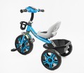 Дитячий велосипед 3-х колісний EVA (піна) Best Trike колеса 12-10, BS-24513 блакитний, сталева рама, фара з музикою та світлом, кошик фото westvelo.com