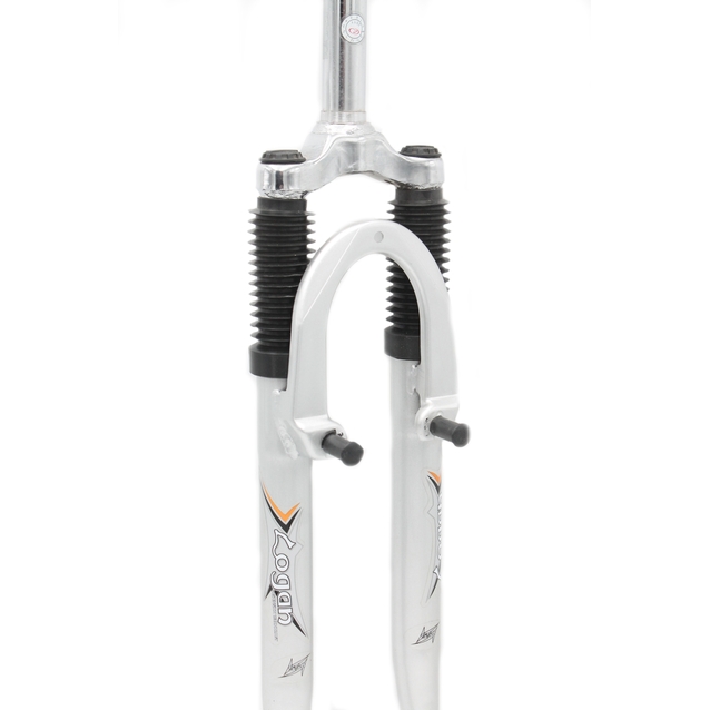 Вилка 28-29 аморт. різьб. LOGAN №558 V-brake сіра  шток L-180mm р.з L-85mm фото westvelo.com