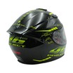 '''Мото шолом, закритий (M)  "222" Чорно-зелений, глянцевий фото westvelo.com