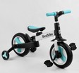 Велобіг-трансформер, 2-кол з батьківською ручкою, PU 10 BestTrike алюміній 56659 біло-блакитний, складний, батьківська ручка, знімні педалі фото westvelo.com