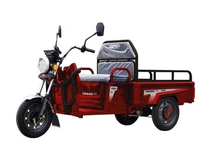 Трицикл РОЗІБРАНИЙ вантажний Corso «TRUCK ONE» TR-300047, двигун 800W, акумулятор 60V 32Ah графеновий, червоний 5 МІСЦЬ+ 1 ящик.акум, колеса 12"