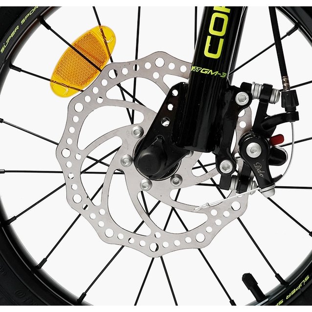 Дитячий велосипед 16 AL Corso «TAYGER»  TG-30211 алюмінієва рама, дискові гальма, чорно-жовтий фото westvelo.com