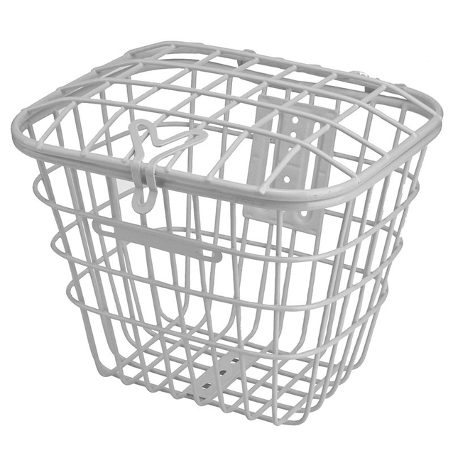 Кошик металевий з кришкою, "28" білий фото westvelo.com