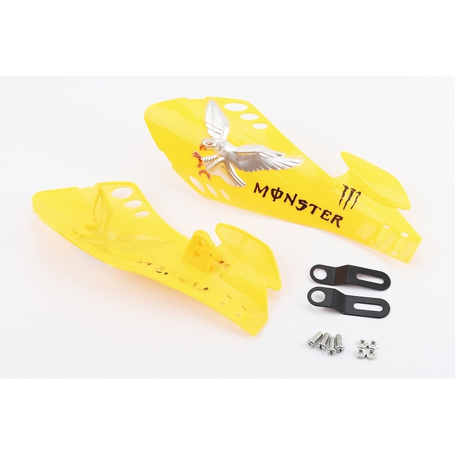 Захист рук на кермо мото MONSTER ENERGY, помаранчевий (тип2) фото westvelo.com