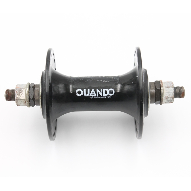 Втулка BMX, передня (AL) QUANDO, віночки, вісь 10мм гайки, чорний (14Gx36H) фото westvelo.com