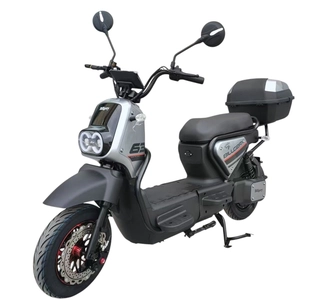 Електроскутер Corso «BILLGERY-63» B-64700, двигун 1000W, акумулятор 72V/20Ah свинцево-кислотний, чорно-срібний + 1 ящик. акум, колеса 10"